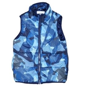 GYMBOREE Puffer Vest Little Boy's Sz 4 Blue Camo Puffer Vest
